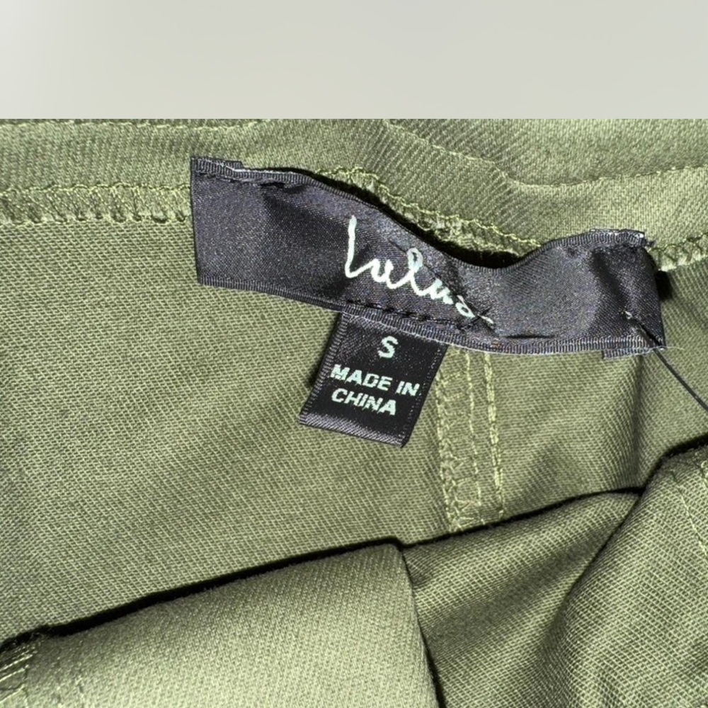 NWT Trendsetting Aura Olive Green Cargo Mini Skirt Size Small - Picture 6 of 7